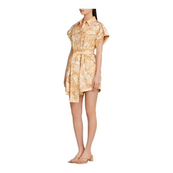 NWT SIGNIFICANT OTHER Lenny Dress Biscuit Tapestry Floral Tie Waist US 8 - Picture 4 of 11